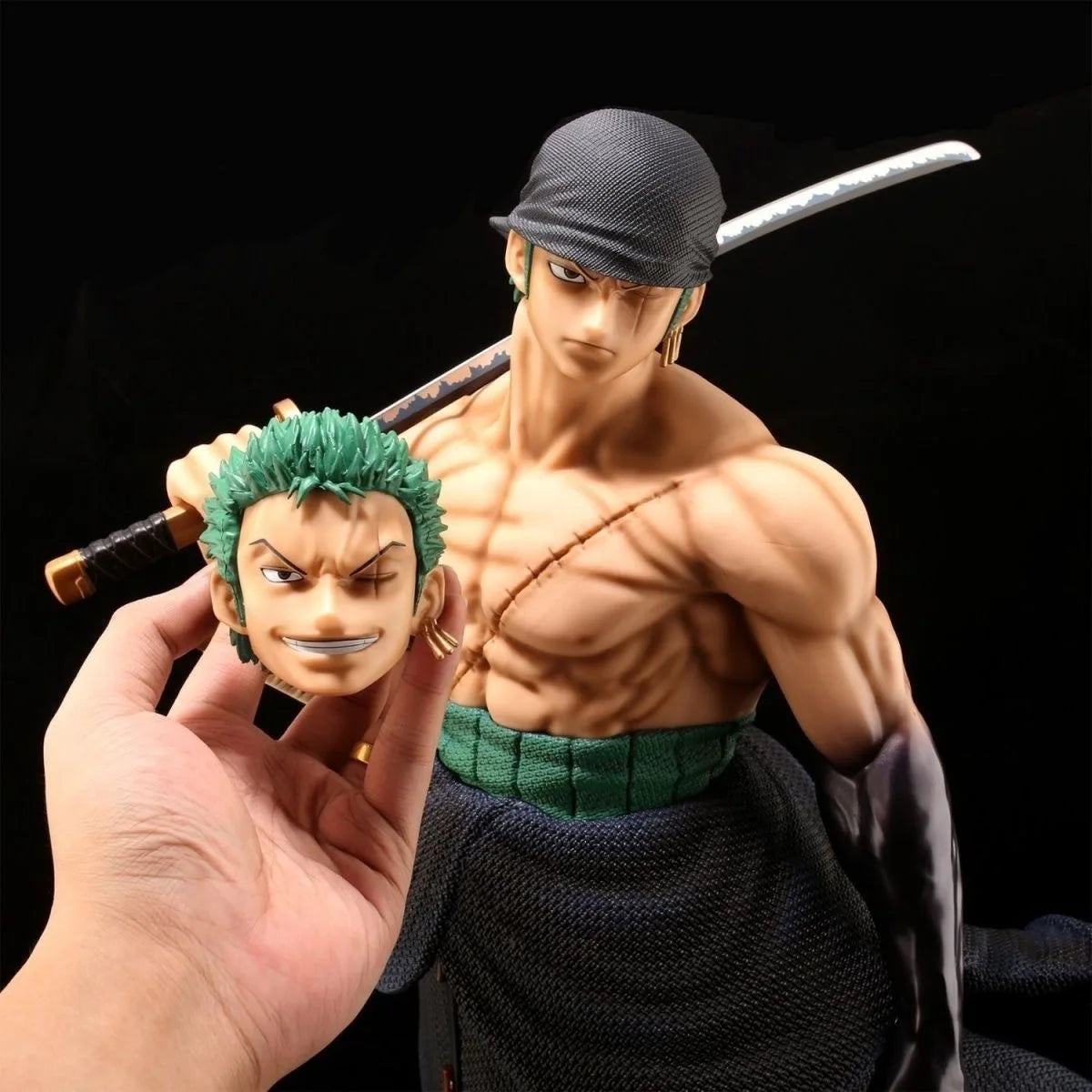 One Piece Anime Large 50cm Five-Headed Eagle Carrying Knife Domineering Zoro Collectible Statue Model Figure Ornament Gifts One Piece Anime Large 50cm Five-Headed Eagle Carrying Knife Domineering Zoro Collectible Statue Model Figure Ornament Gifts